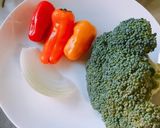 たことブロッコリーのマリネ風サラダ作り方1写真