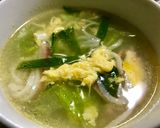 白菜とカニカマの中華風スープ作り方6写真