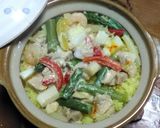 アウトドア飯　土鍋で簡単パエリア♪作り方6写真