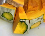 簡単甘さ黄金比！かぼちゃと豚そぼろの煮物作り方1写真