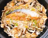 【土鍋で 鮭ともち麦の炊き込みご飯】作り方7写真
