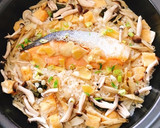 【土鍋で 鮭ともち麦の炊き込みご飯】作り方7写真