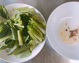 レンジで簡単！小松菜のアーリオオーリオ作り方1写真