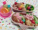 小学生2段お花クロワッサンサンド弁当作り方1写真