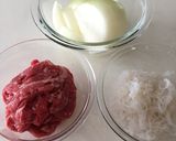 ［簡単 優しい 牛丼 しらたき入り］作り方1写真