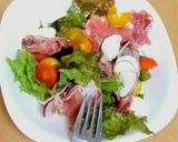 生ハム＆モッツァレラチーズのサラダ作り方5写真