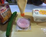 キュウリとハムのサンドイッチ作り方1写真