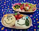 スヌーピー簡単小学生2段弁当作り方1写真