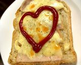 超簡単！心のこもったハムチーズトースト作り方5写真