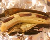チョコぶっ刺し焼きバナナ作り方4写真