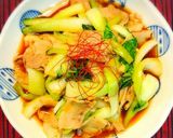 チンゲン菜と豚バラのオイスターソース炒め作り方14写真