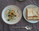 ほうれん草ときのこのマカロニミルクスープ作り方5写真