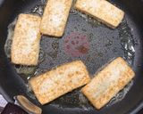 簡単！薄切豆腐のオリーブオイル焼き作り方4写真