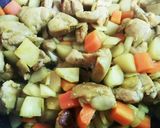 鳥もも肉の汁(ソース)なしカレー？作り方5写真