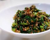 ご飯に【大根の葉のにんにくマヨ振り掛け】作り方3写真