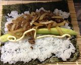 【減塩】なんちって焼肉恵方巻き作り方3写真