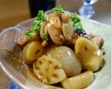 旨い！鶏と根菜のガーリック炒め煮作り方4写真