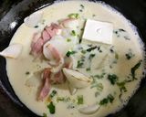 かぶとベーコンのレモンクリームパスタ作り方4写真