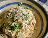 かぶとベーコンのレモンクリームパスタ作り方7写真