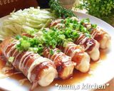 チーズIN肉巻きちくわのスタミナマヨ照り作り方3写真