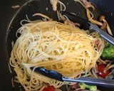 簡単彩り野菜のペペロンチーノ風作り方10写真