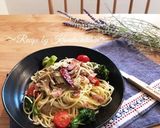 簡単彩り野菜のペペロンチーノ風作り方11写真