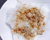 肉味噌とおかかの焼きおにぎり作り方2写真
