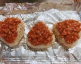 肉味噌とおかかの焼きおにぎり作り方4写真