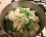 鶏肉とネギと木綿豆腐のうまうま煮込み作り方1写真