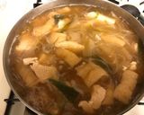 鶏肉とネギと木綿豆腐のうまうま煮込み作り方3写真