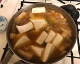 鶏肉とネギと木綿豆腐のうまうま煮込み作り方4写真