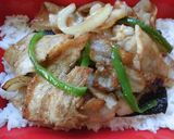 源たれで味付け!焼肉丼♪作り方3写真