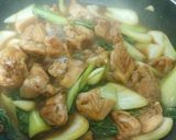 鶏モモ肉と青梗菜の炒め物(とろみ付け)作り方7写真