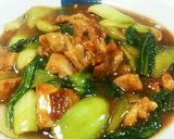 鶏モモ肉と青梗菜の炒め物(とろみ付け)作り方9写真