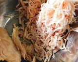 胸肉蒸し鶏をパスタ代わりに！低糖質パスタ作り方2写真