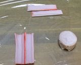 お弁当♡カニカマ&焼売(市販)で赤い焼売作り方2写真