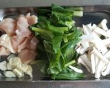 ほうれん草と鶏モモ肉のチーズ炒め作り方1写真