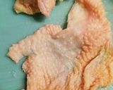 おつまみ＊油不使用＊パリパリ♪鶏皮唐揚げ作り方1写真
