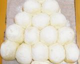 Xmas☆白いクリスマスツリーちぎりパン作り方24写真
