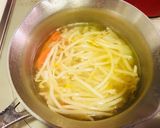 キャベツの芯のスープ♪中華味作り方7写真