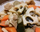 鶏もも＆根菜たちの煮物。作り方10写真