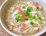 ☆豆腐とカニカマとえのきのスープ☆作り方5写真