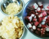 タコ、油揚げ、ショウガで炊いたタコ飯作り方2写真