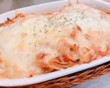 トマトソースとホワイトソースの麵ドリア作り方6写真