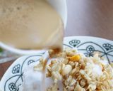 Xmas綿菓子＆フルグラにカフェオレかけ作り方2写真