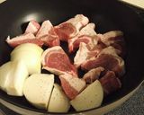 圧力鍋で♪豚肉と根菜のトマトソース煮作り方3写真