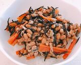 残ったひじきの煮物と納豆で、ひじき納豆丼作り方4写真