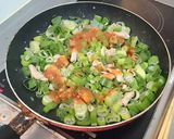 豚モツと青ネギの辛味噌焼き作り方6写真