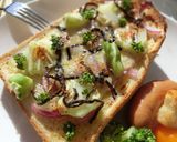 紫玉葱×ブロ茎の酸っぱい和トースト作り方6写真