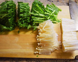 レンジで簡単副菜♡春菊とえのきの胡麻ぽん作り方1写真